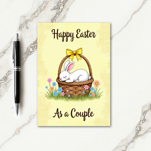Resting Animal In Basket Card