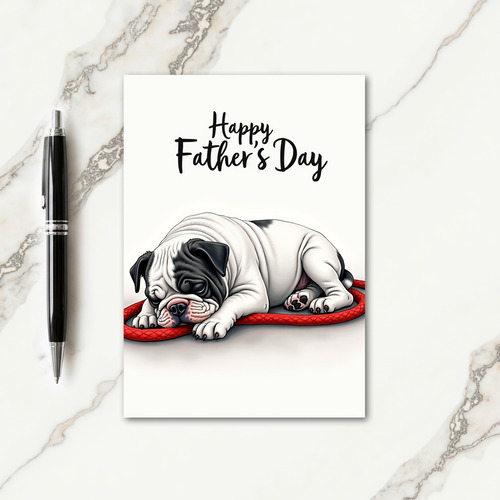 Resting Dog Fathers Day Card