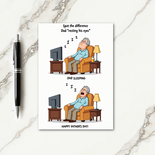 Resting Eyes Fathers Day Card