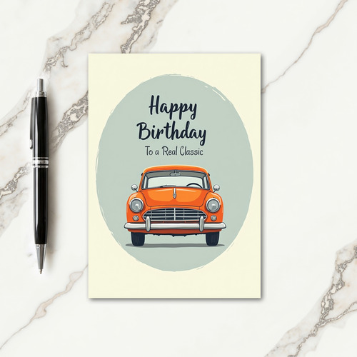 Retro Auto Wish Card