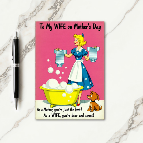 Retro Baby Love Greeting Card