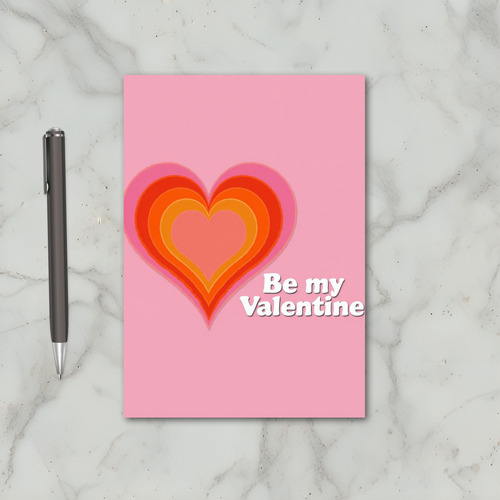 Retro Be My Valentine Greeting Card