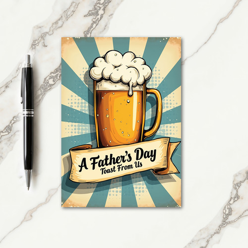 Retro Beverage Fathers Day Card