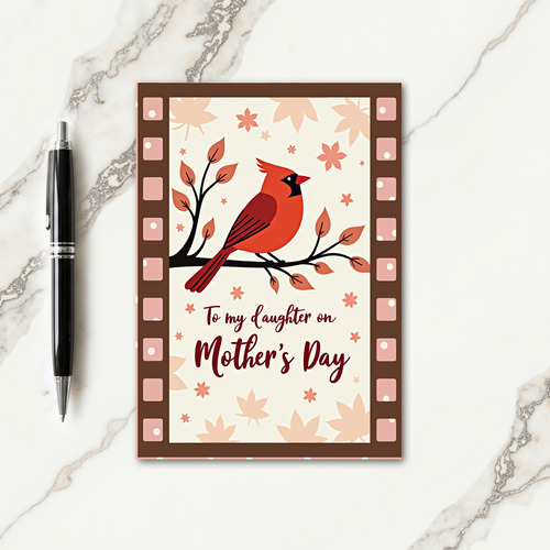 Retro Bird Mothers Day Card