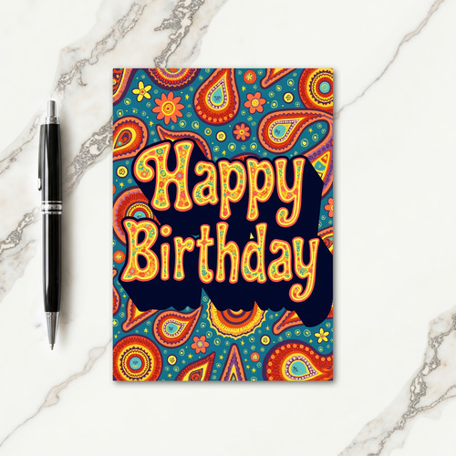 Retro Birthday Art Card
