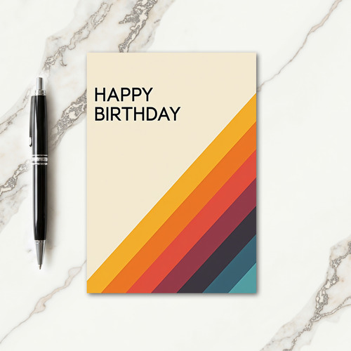 Retro Birthday Band Card
