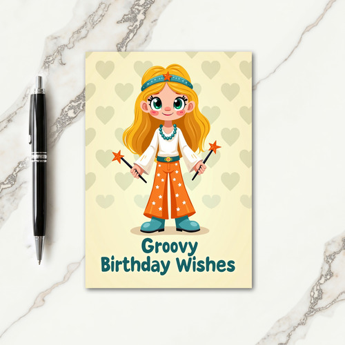Retro Birthday Character Card
