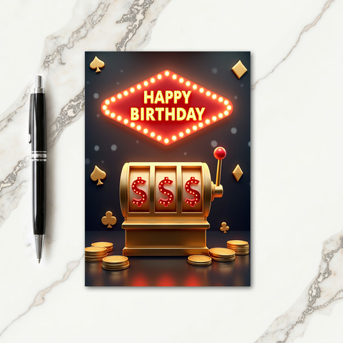 Retro Birthday Game Card