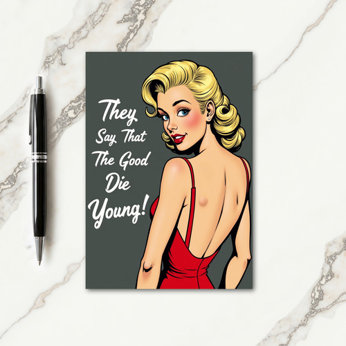 Retro Birthday Lady Card