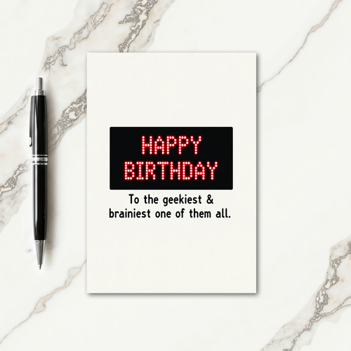 Retro Birthday Message Card