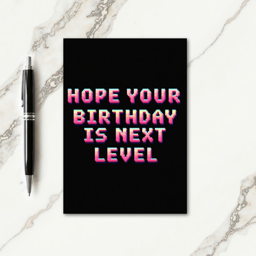 Retro Birthday Pixel Card