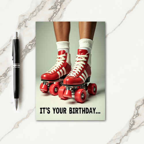 Retro Birthday Skates Card