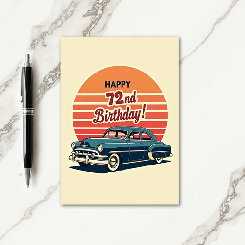 Retro Car Birthday Card