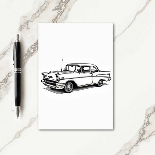 Retro Car Fathers Day Card