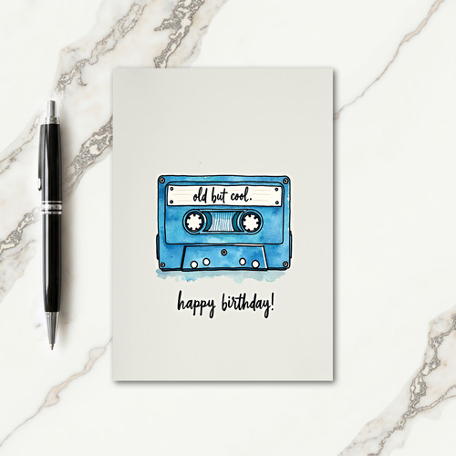 Retro Cassette Birthday Art Card