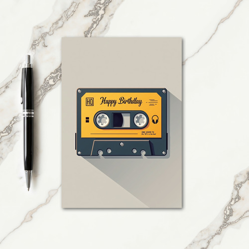 Retro Cassette Birthday Card