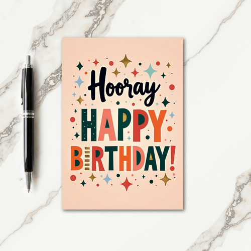 Retro Celebration Birthday Card