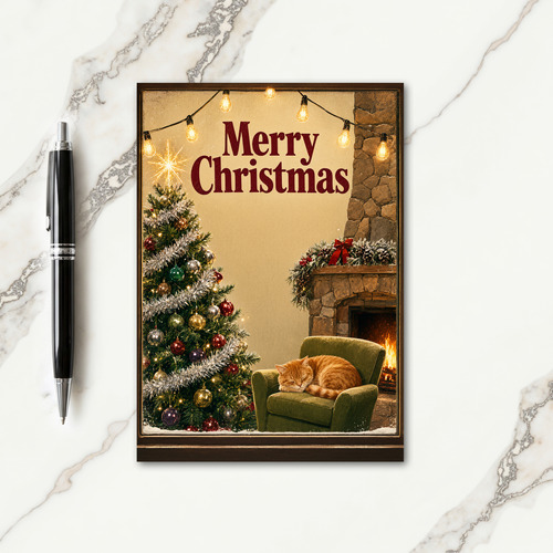 Retro Christmas Card Designs Card