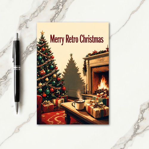 Retro Christmas Card Ideas Card