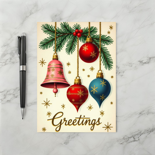Retro Christmas Greetings Card