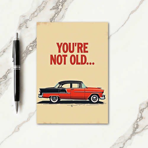 Retro Classic Car Birthday Card