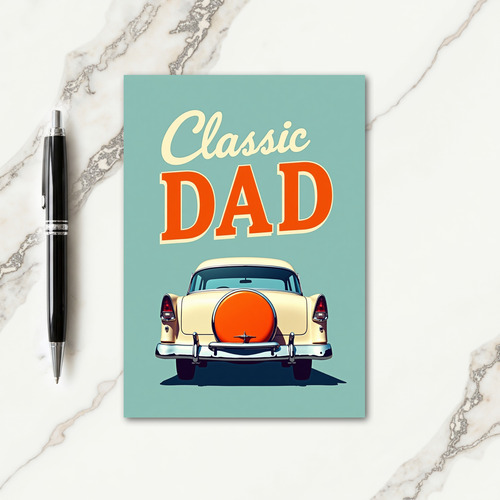 Retro Classic Dad Fathers Day Card