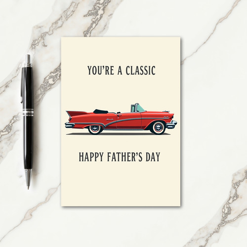 Retro Classic Fathers Day Card