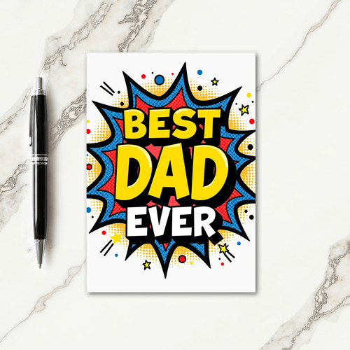Retro Comic Fathers Day Card
