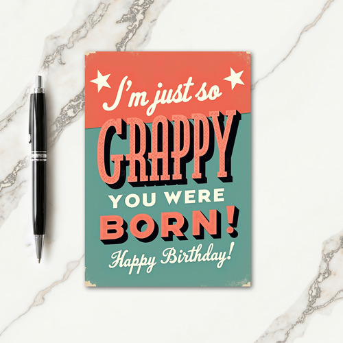 Retro Crappy Birthday Card