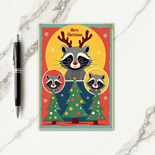 Retro Creature Christmas Card