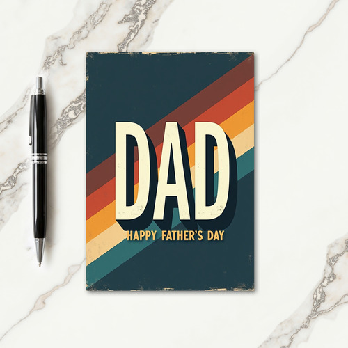 Retro Dad Fathers Day Card