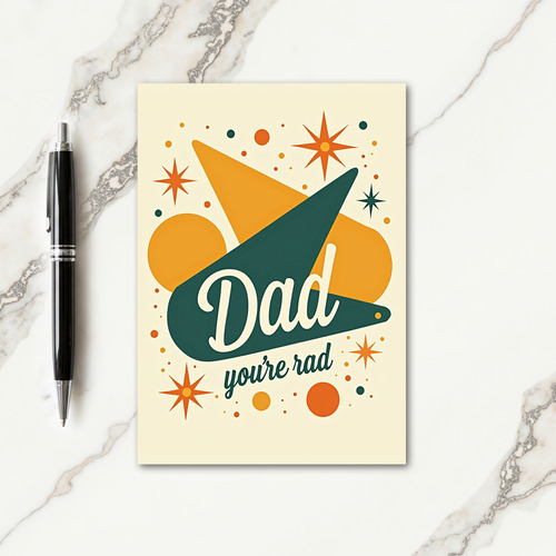 Retro Dad Your Rad Fathers Day Card