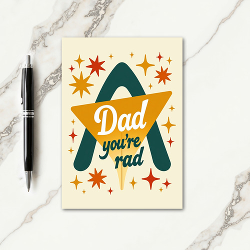 Retro Dads Are Rad Card