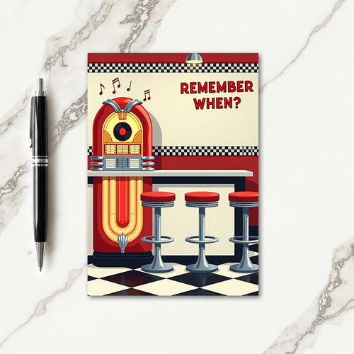 Retro Diner Birthday Card