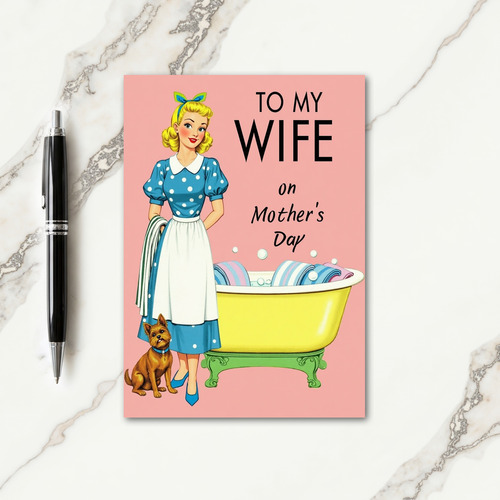 Retro Domestic Bliss Card
