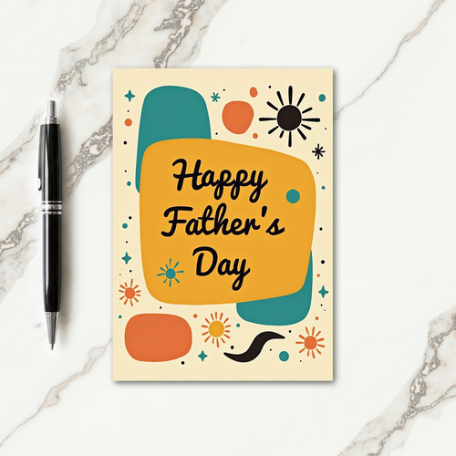 Retro Fathers Day Art Card