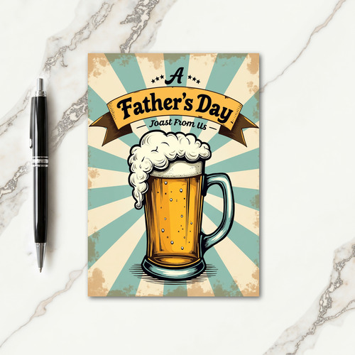 Retro Fathers Day Beer Card