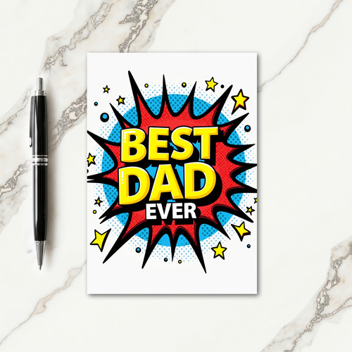 Retro Fathers Day Blast Card
