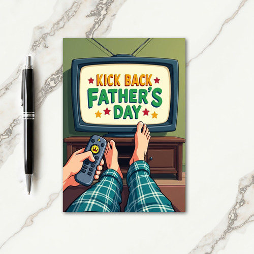 Retro Fathers Day Chill Card