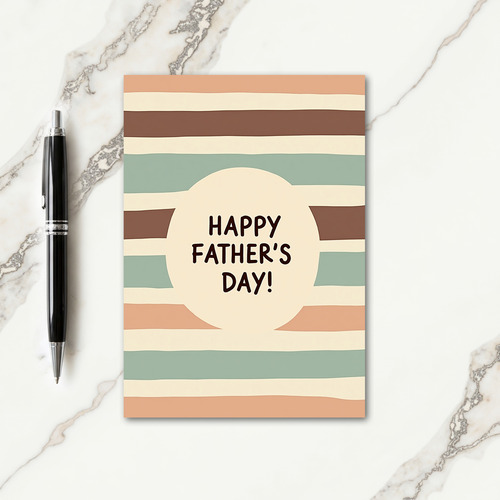 Retro Fathers Day Emblem Card