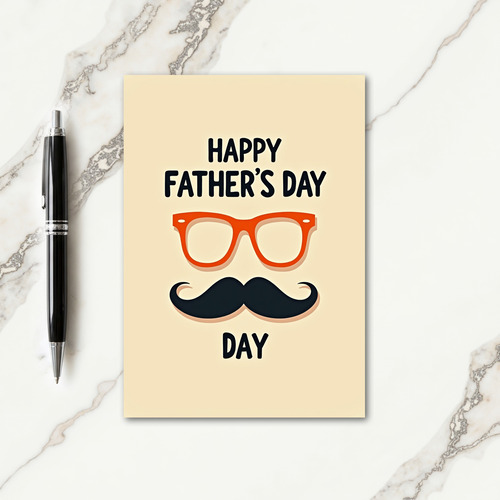 Retro Fathers Day Face Card