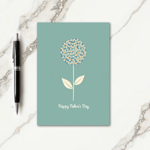 Retro Fathers Day Flower Card