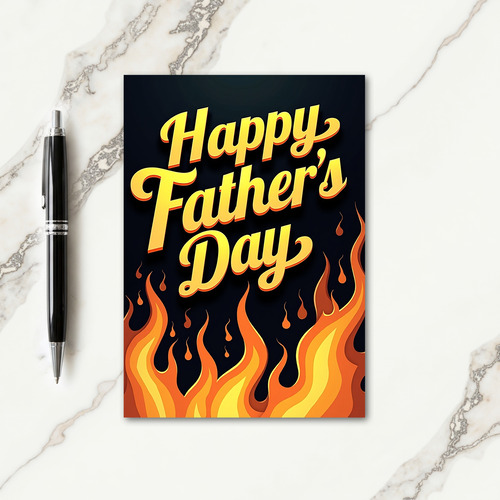 Retro Fathers Day Glow Card
