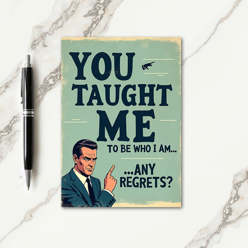 Retro Fathers Day Lessons Card