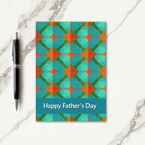 Retro Fathers Day Pattern Card