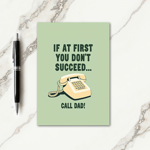 Retro Fathers Day Phone Card