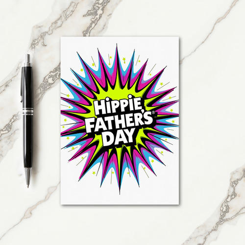 Retro Fathers Day Pop Art Card