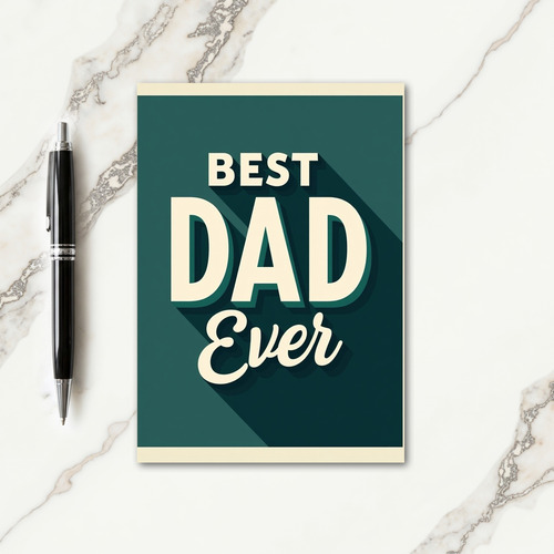 Retro Fathers Day Shadow Card