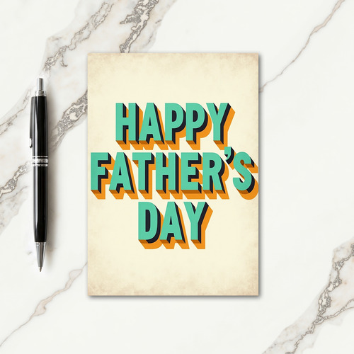 Retro Fathers Day Type Card