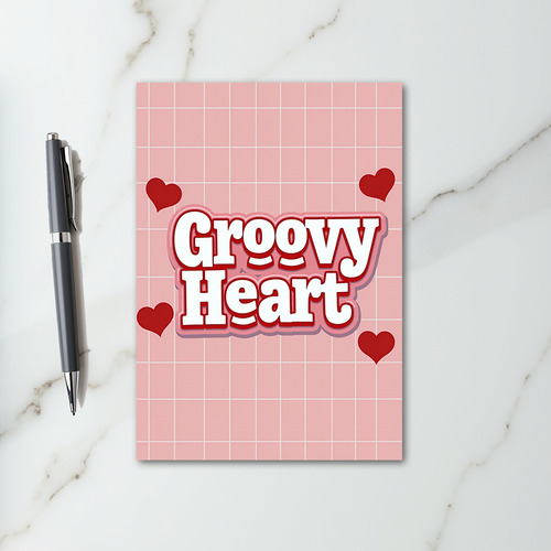 Retro Groovy Heart Love Card